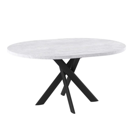 Стол RONALDO-120, круглый раздвижной 120(160), СЕРЫЙ СЛАНЕЦ/ЧЕРНЫЙ RONALDO 120